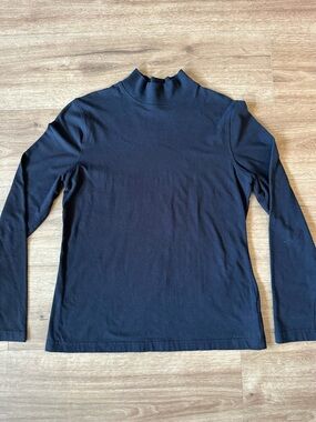 Croft & Barrow Black Mock Neck Stretch Tee